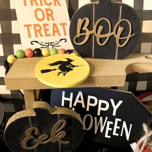 5pc Halloween Tier Tray Festive Decor/Accent Bundle
